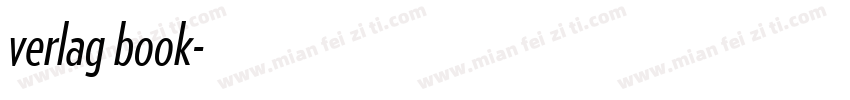 verlag book字体转换